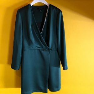 J&C Dark Green Wrap Dress
